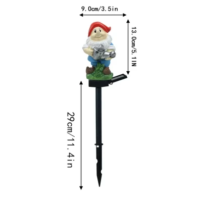 Decoratiune solara figurina pitic cu stropitoare pentru gradina