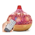 Difuzor Aromaterapie 3D capacitate 500 ml lumini LED multicolore model artificii