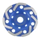 Disc Diamantat ALBASTRU 125 Mm cu segmenti GRI pentru Slefuire Beton Mozaic Suprafete Dure