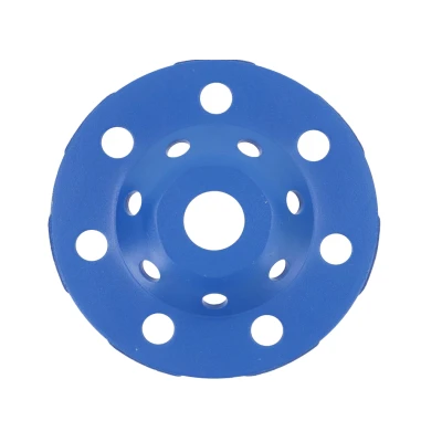 Disc Diamantat ALBASTRU 125 Mm cu segmenti GRI pentru Slefuire Beton Mozaic Suprafete Dure
