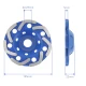 Disc Diamantat ALBASTRU 125 Mm cu segmenti GRI pentru Slefuire Beton Mozaic Suprafete Dure