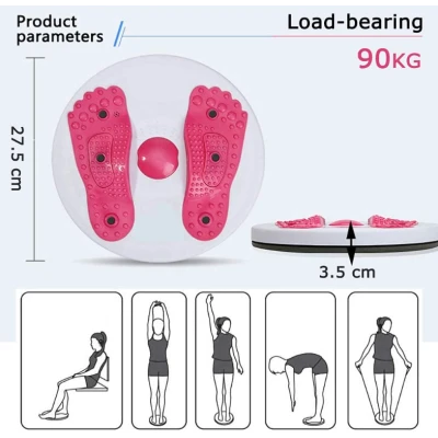 Disc rotativ de fitness cu corzi elastice