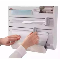 Dispenser triplu de bucatarie cu montare pe perete