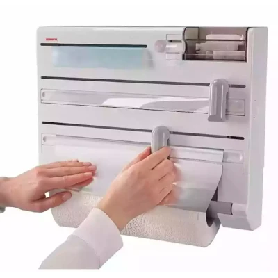 Dispenser triplu de bucatarie cu montare pe perete