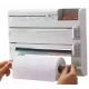 Dispenser triplu de bucatarie cu montare pe perete
