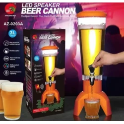 Dozator Bere cu Boxa bluetooth si LED Beer Cannon 3L pentru Petreceri