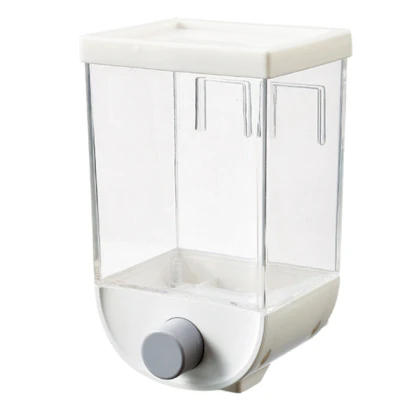 Dozator de cereale 1Kg plastic transparent Alb