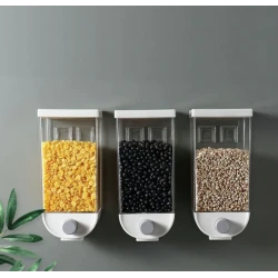 Dozator de cereale 1Kg plastic transparent Alb 