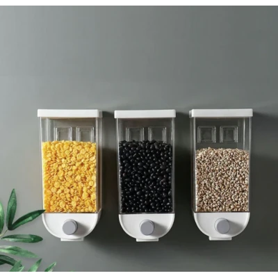 Dozator de cereale 1Kg plastic transparent Alb