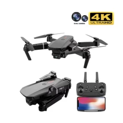 Drona E88 PRO 4K brate pliabile 2 camere wifi buton de Return To Home camera 4k HD cu transmisie live pe telefon