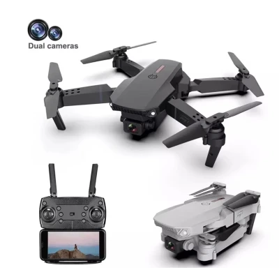 Drona E88 PRO 4K brate pliabile 2 camere wifi buton de Return To Home camera 4k HD cu transmisie live pe telefon