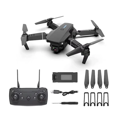 Drona E88 PRO 4K brate pliabile 2 camere wifi buton de Return To Home camera 4k HD cu transmisie live pe telefon