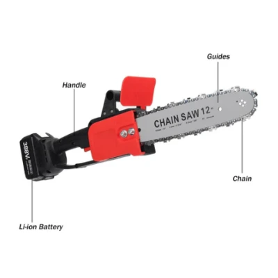 Drujba Electrica / Motofierastrau 1200W cu Lamela 12 inch cu 2 Acumulatori 48V 4200 rpm