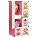 Dulap portabil pentru haine cu desene animate 74x147x37 cm din Plastic