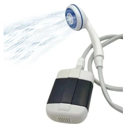 Dus portabil de camping cu robinet incorporat USB pentru interior/exterior