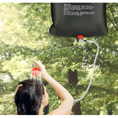 Dus solar pentru camping PVC Capacitate 20L Negru