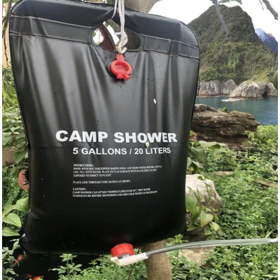 Dus solar pentru camping PVC Capacitate 20L Negru