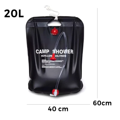 Dus solar pentru camping PVC Capacitate 20L Negru