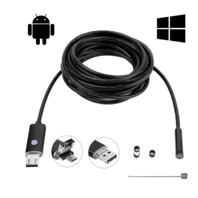 Endoscop PC cablu 5 metri Camera waterproof Universala Slim pentru Inspectie Auto 