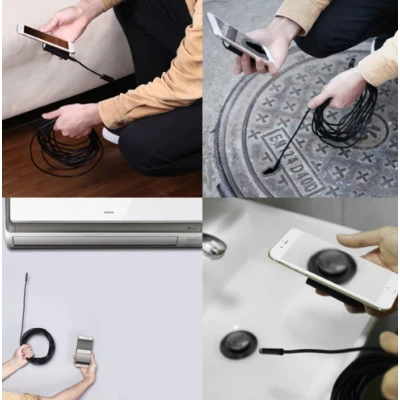 Endoscop WIRELESS cablu 3 metri Camera waterproof  Universala Slim pentru Inspectie Auto  conectare MicroUsb
