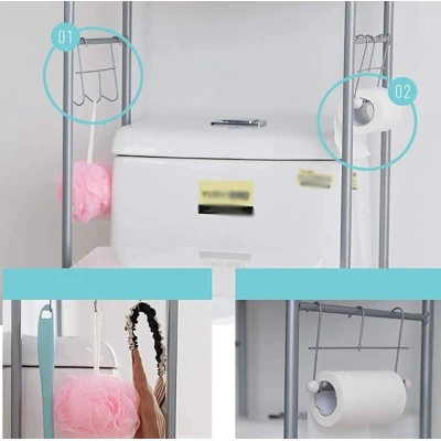 Etajera baie organizator peste toaleta sau masina de spalat / Etajera baie peste masina de spalat
