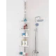 Etajera colt pentru baie si dus 4 rafturi inaltime reglabila montare pe colt pana la 320 cm
