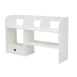 Etajeta pentru Birou cu 6 compartimente si un sertar PVC 55x14x34cm Alb
