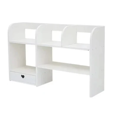 UB Etajera pentru Birou cu 6 compartimente si un sertar PVC 55x14x34cm Alb