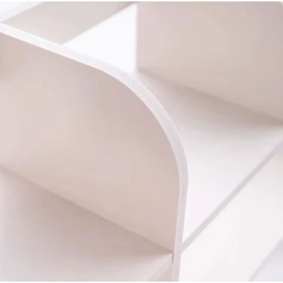 UB Etajera pentru Birou cu 6 compartimente si un sertar PVC 55x14x34cm Alb
