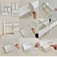 UB Etajera pentru Birou cu 6 compartimente si un sertar PVC 55x14x34cm Alb