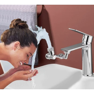 Extensie rotativa pentru robinet cu multiple moduri de curgere a apei