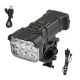 Far LED pentru bicicleta 12 leduri claxon 120 decibeli 5 moduri de iluminare afisaj baterie 4000 lumeni