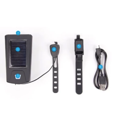 Far pentru bicicleta cu Panou Solar