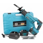 Fierastrau sabie electric German Meister XR cu 2 acumulatori 5Ah 24V 1 panza albastru