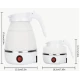 Fierbator electric pliabil din Silicon/Inox putere 600W capacitate 0.6L