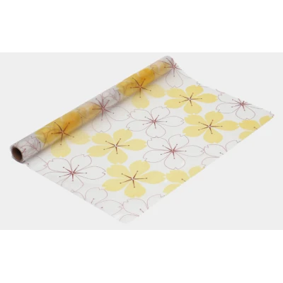 Folie autoadeziva geam cu flori galbene 45 x 300 cm
