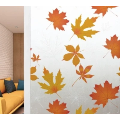 Folie autoadeziva pentru geam frunze aramii 45 x 300 cm