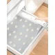 Folie de protectie pentru rafturi 45 x 300cm cu floricele albe