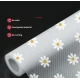 Folie de protectie pentru rafturi 45 x 300cm cu floricele albe