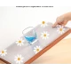 Folie de protectie pentru rafturi 45 x 300cm cu floricele albe