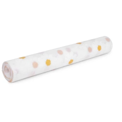 Folie de protectie pentru rafturi 45 x 300cm cu floricele albe