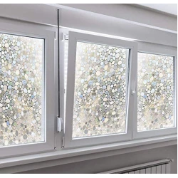 Folie decorativa vitrostatica pentru geam autoadeziva  45 x 300 cm model PIETRICELE