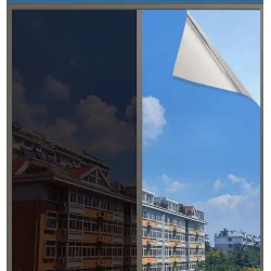 Folie Oglinda Reflexiva pentru Geamuri Interioare Protectie Solara UV 60x300cm
