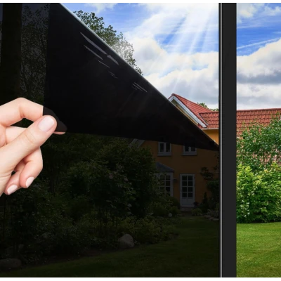 Folie reflexiva pentru geamuri interioare NEAGRA 60X300 LY