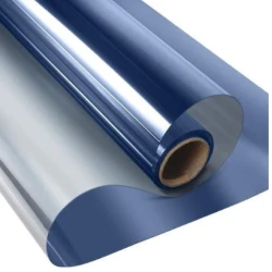 Folie Reflexiva protectie Geamuri montare pe interior si protectie solara UV ALBASTRA 45 x 300 cm