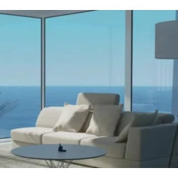 Folie Reflexiva protectie Geamuri montare pe interior si protectie solara UV ALBASTRA 45 x 300 cm