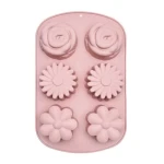 Forma din silicon pentru 6 briose modele diferit