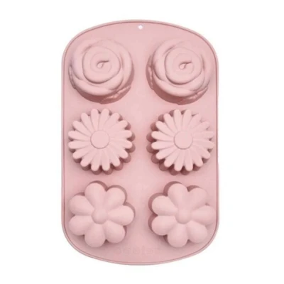 Forma din silicon pentru 6 briose modele diferit