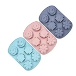 Forma din silicon pentru 6 briose modele diferit
