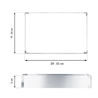 Forma dreptunghiulara pentru tort reglabila de 28 - 53 cm H-8CM